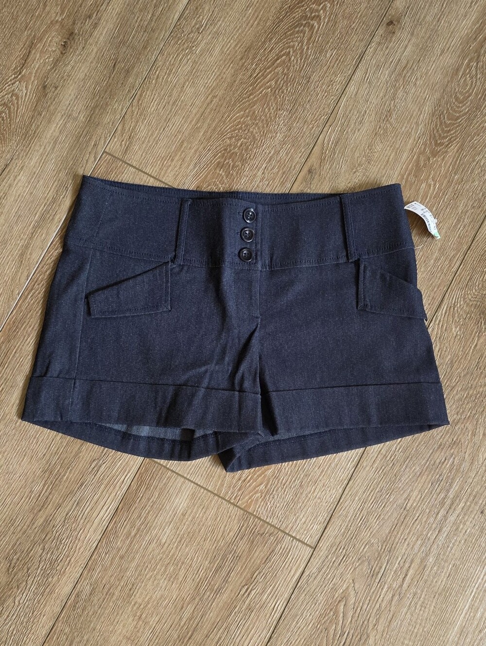 Papaya Navy Triple-Button Shorts